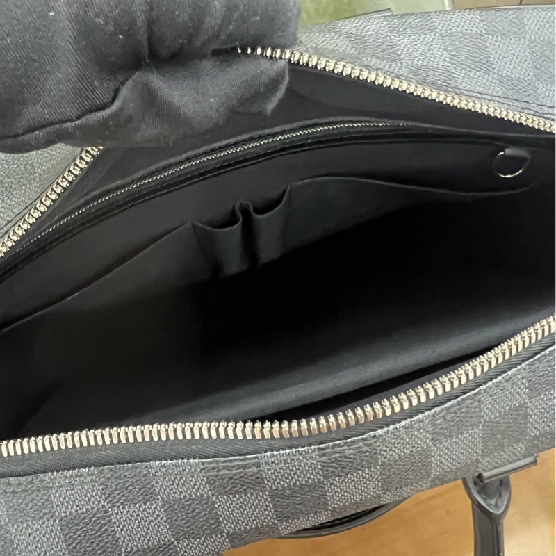 LouisVuitton黑棋盤格公文包 有肩帶 手提斜挎都可 尺寸約40×30×12-7