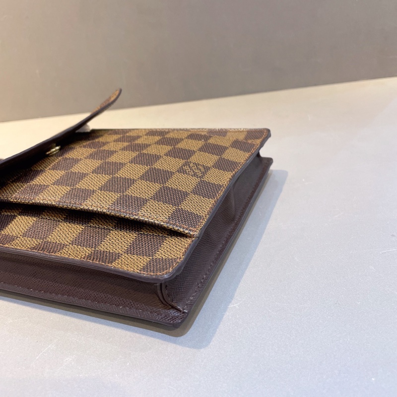 LV pimlico棋盤格豆腐包 斜挎包 中古絕版 棕棋盤 尺寸18*18 可放手機 男女同款-5