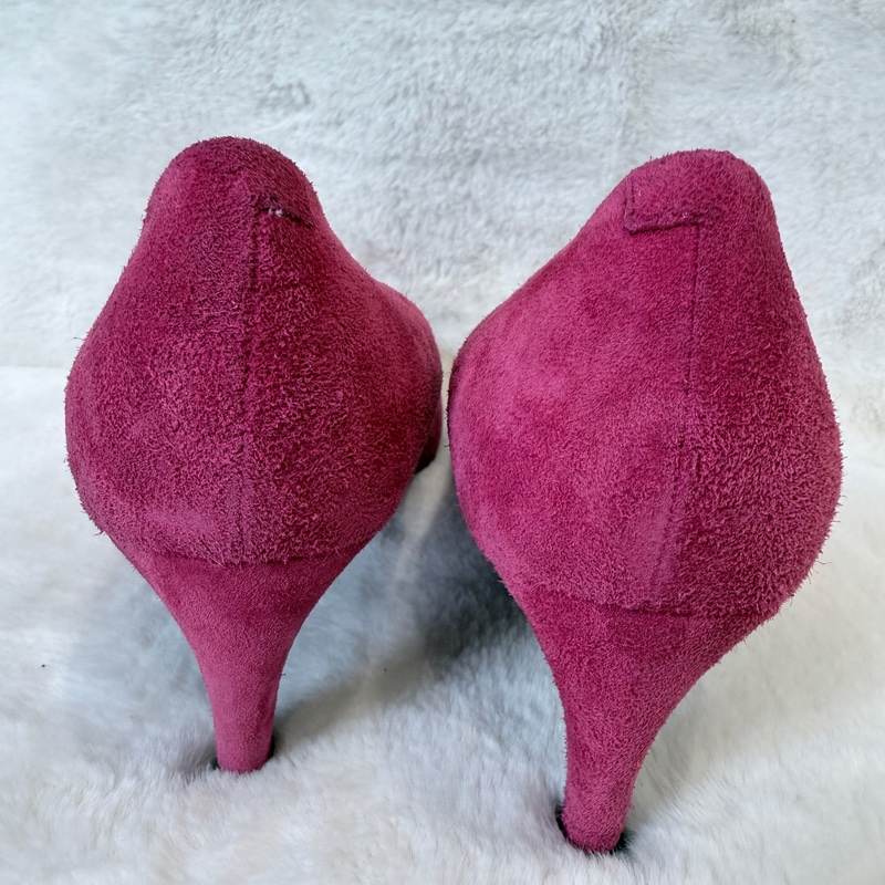 Roger Vivier✨RV女鞋方釦麂皮絨氣質酒杯跟高跟鞋 #38.5-6