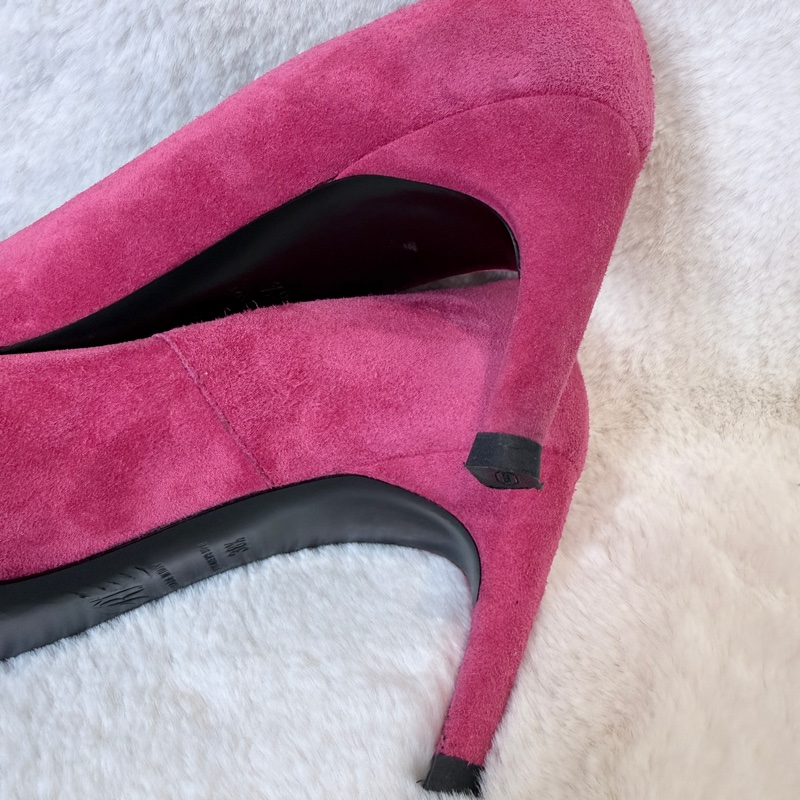 Roger Vivier✨RV女鞋方釦麂皮絨氣質酒杯跟高跟鞋 #38.5-10