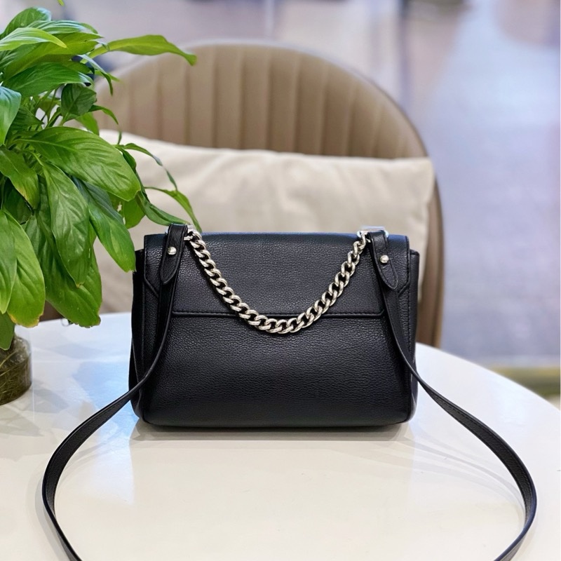 98新❤️LV lockme bb 黑銀 全皮鎖頭郵差包✨-8