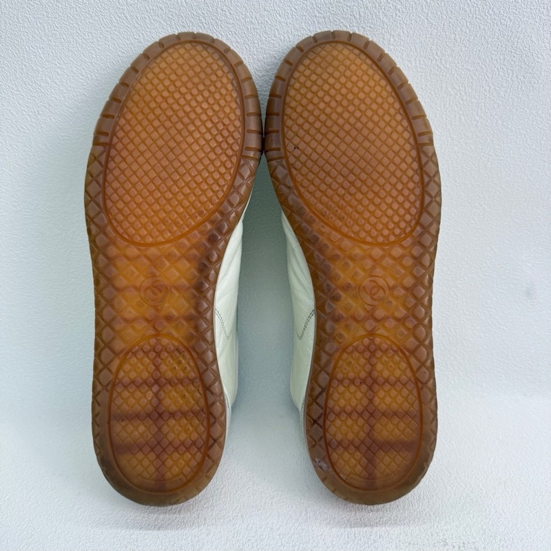 CHANEL香奈兒 24B德訓鞋生活休閒鞋白色褶皺皮質 37.5碼-8