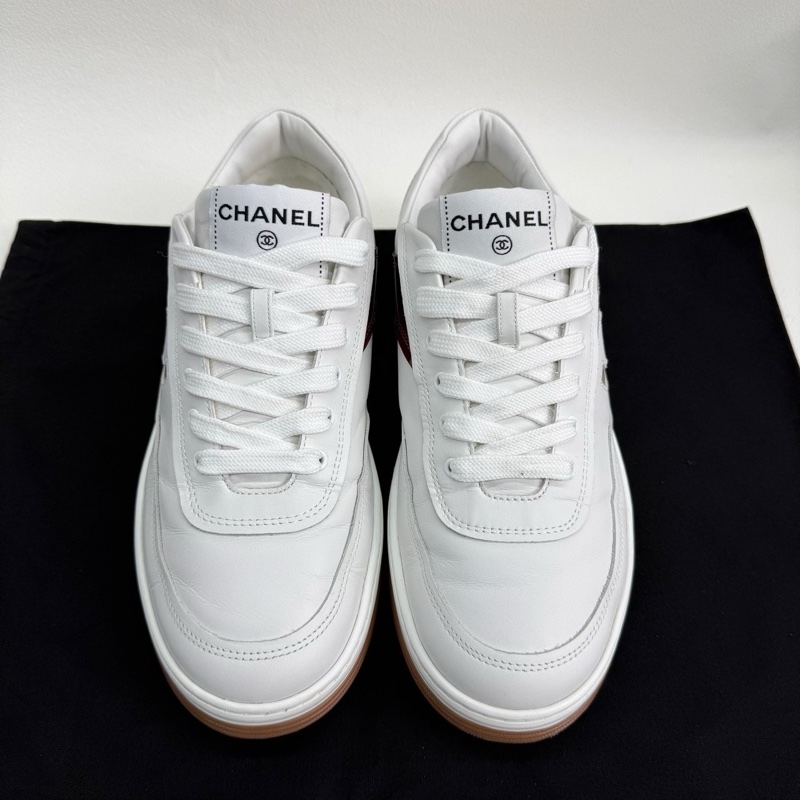 Chanel香奈兒 女士24P雙拼板鞋 小白鞋 38碼-1