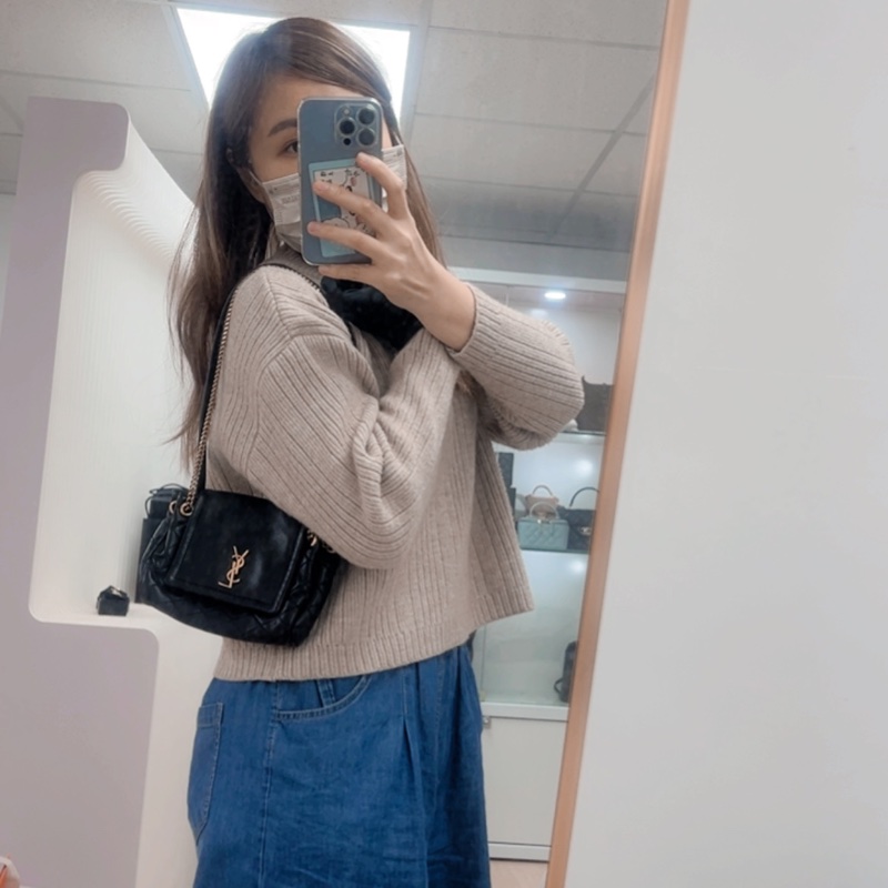 YSL nolita 黑金鏈條包-10