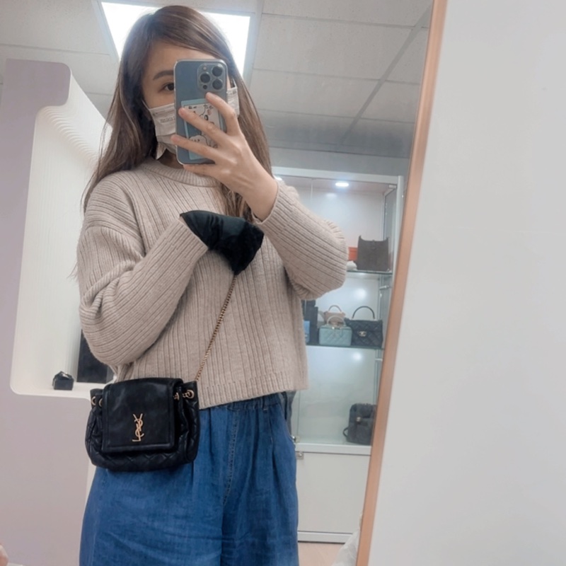 YSL nolita 黑金鏈條包-11