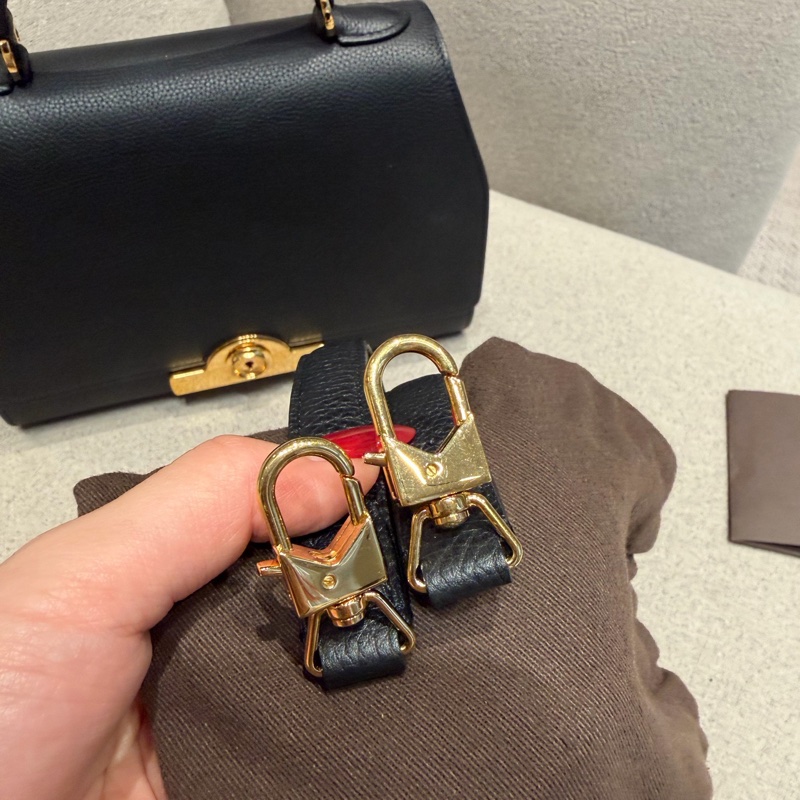 MOYNAT莫奈rejane黑色牛皮金扣 提挎包-10