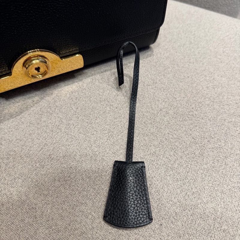 MOYNAT莫奈rejane黑色牛皮金扣 提挎包-12