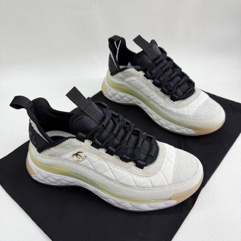 CHANEL香奈兒 雙C 菱格拼色氣墊鞋運動鞋 36.5碼-2