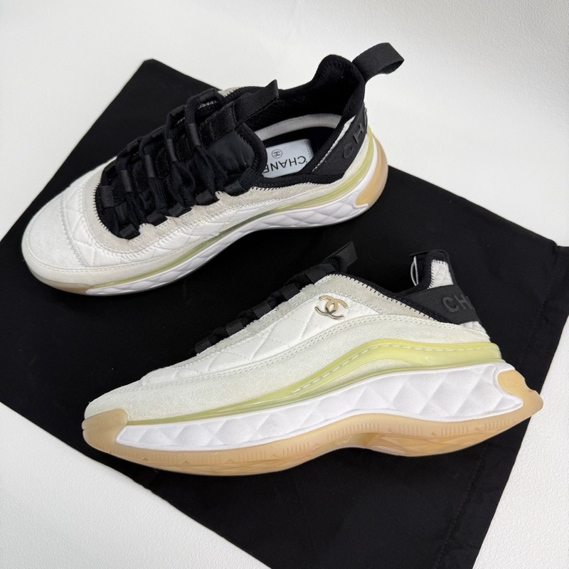 CHANEL香奈兒 雙C 菱格拼色氣墊鞋運動鞋 36.5碼-7