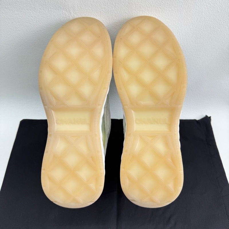 CHANEL香奈兒 雙C 菱格拼色氣墊鞋運動鞋 36.5碼-9