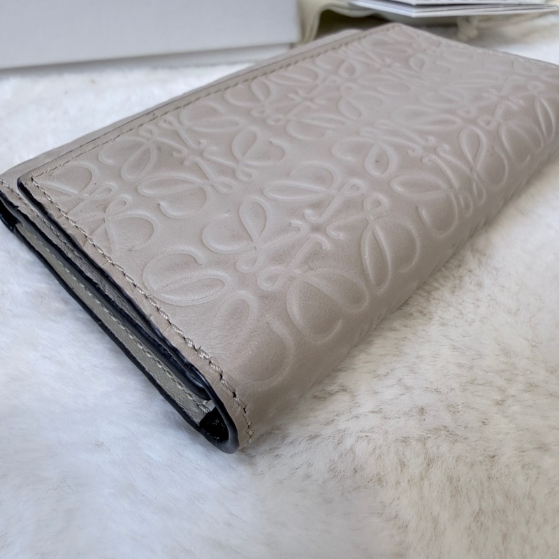Loewe✨壓紋Logo短夾鈔票夾卡夾錢包零錢包-5