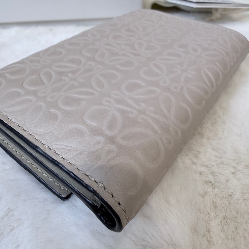 Loewe✨壓紋Logo短夾鈔票夾卡夾錢包零錢包-6