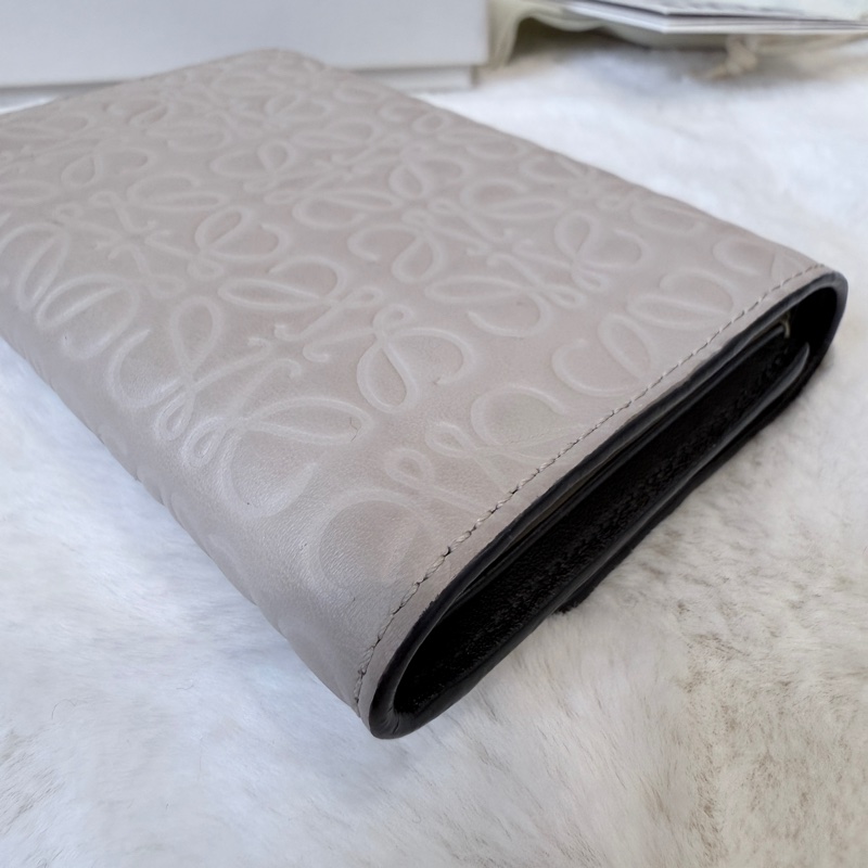 Loewe✨壓紋Logo短夾鈔票夾卡夾錢包零錢包-7