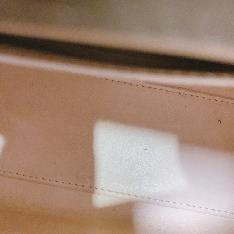 Moynat莫奈經典Rejane牛皮大象灰銀扣小號手提斜挎包，-7