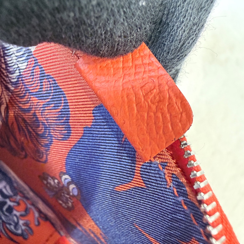 Hermes✨Silk’in 絲巾短款拉鍊零錢包 Z刻-18