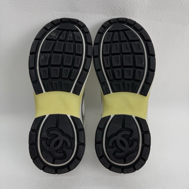 CHANEL香奈兒 銀角大王  皮革 徽標 白銀色 35.5碼-9