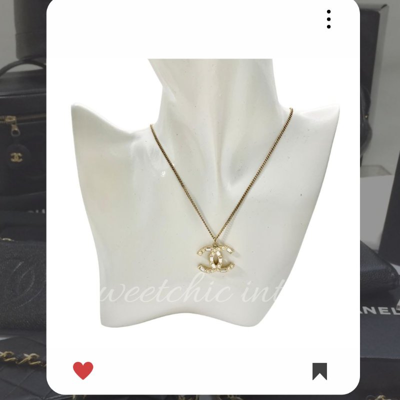 🛍️🎁 26 🔥 3月新品上架 💘 香奈兒 Chanel 金色珍珠水晶亮片頸鍊🔥 香奈兒熱賣款 香奈兒經典款-3