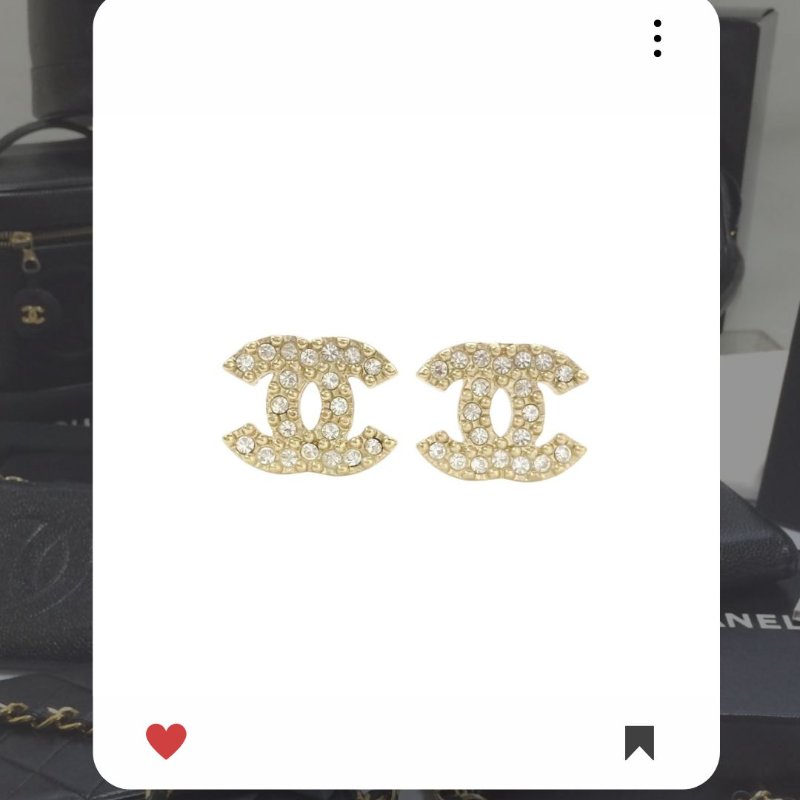 🛍️🎁 26 🔥 3月新品上架 💘 罕有 香奈兒 Chanel 金色經典款水鑽耳環🔥 香奈兒熱賣款 香奈兒經典款 耳環 CHANEL EARRING-0