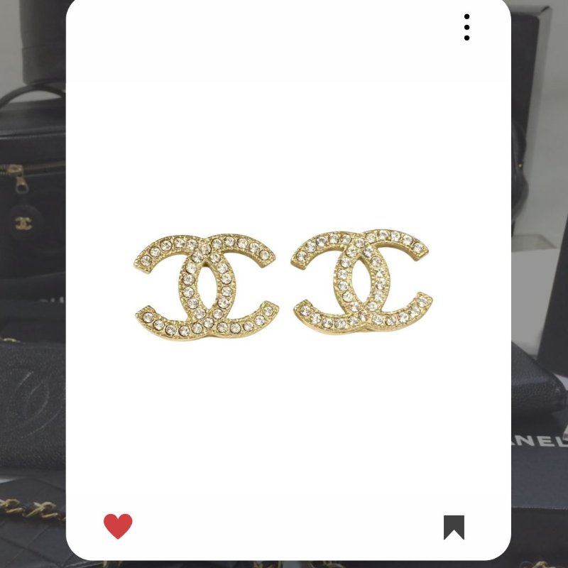 🛍️🎁 26 🔥 3月新品上架 💘罕有 香奈兒 Chanel 細款金色水鑽標誌 COCO 耳環🔥 香奈兒熱賣款 香奈兒經典款 耳環 CHANEL EARRING-4