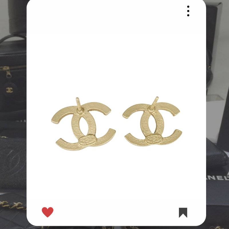 🛍️🎁 26 🔥 3月新品上架 💘罕有 香奈兒 Chanel 細款金色水鑽標誌 COCO 耳環🔥 香奈兒熱賣款 香奈兒經典款 耳環 CHANEL EARRING-6