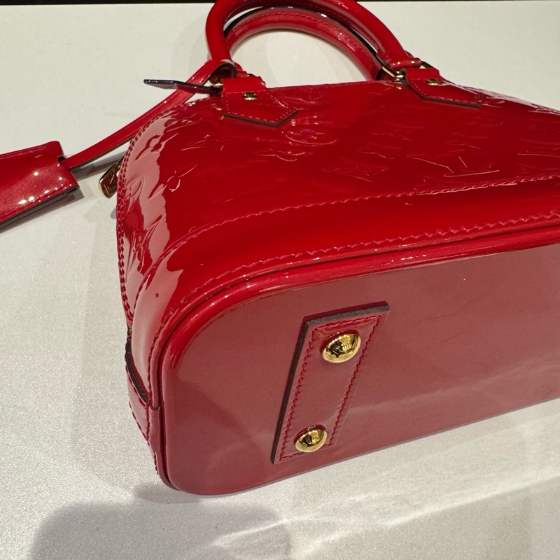 全新LV路易威登Alma BB 貝殼包 漆皮壓紋 18年編碼 底長24cm-7