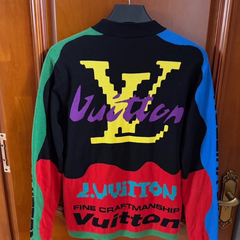 全新lv路易威登 拼色logo毛衣 S碼-1