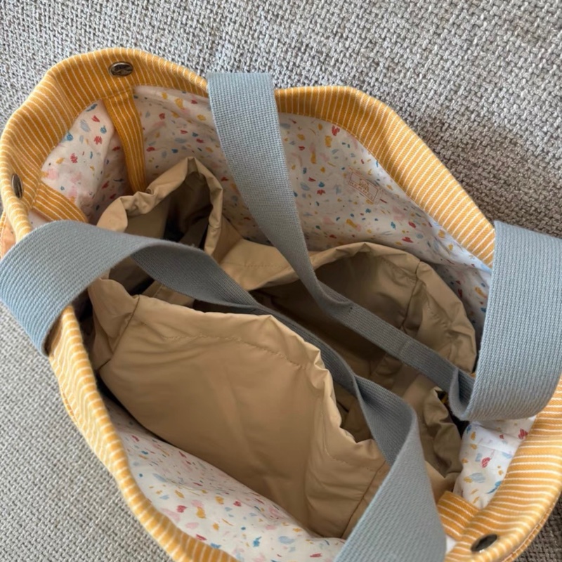 HERMES(愛馬仕）Cabriole媽咪包Nappy Bag帆布銀扣-5