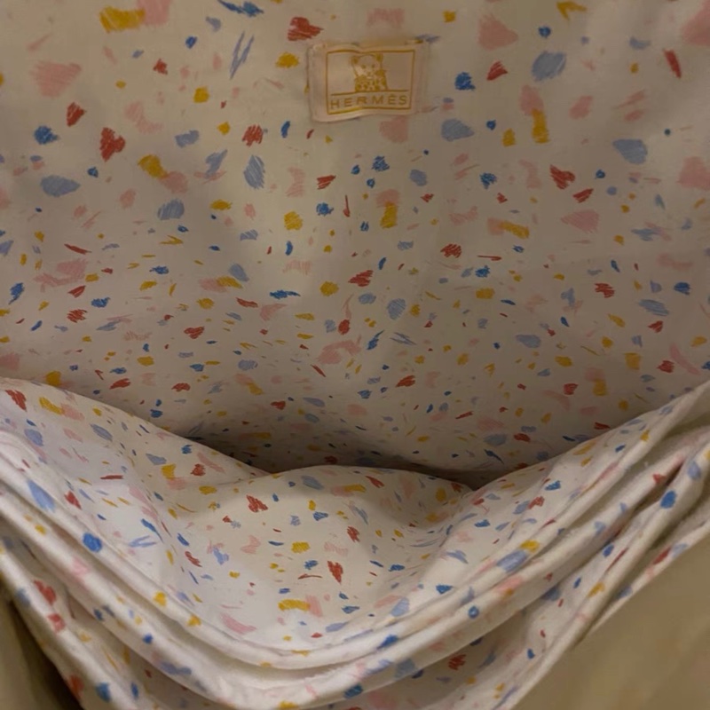 HERMES(愛馬仕）Cabriole媽咪包Nappy Bag帆布銀扣-6