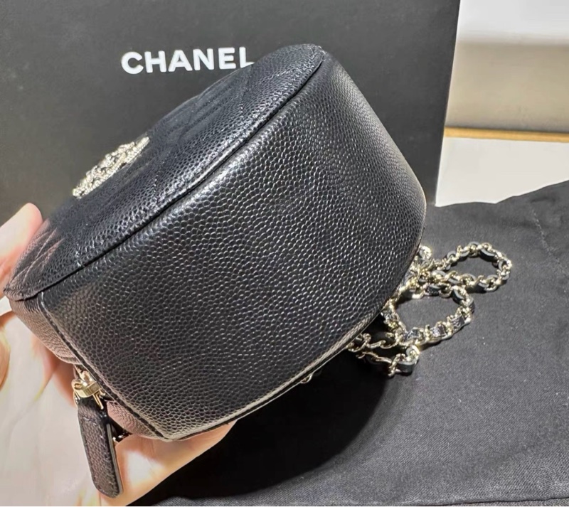 【99新 ✨ 全網最低價！】Chanel 水鑽CC荔枝皮 小圓餅包 斜挎包（下單前先詢問庫存❗️）-6