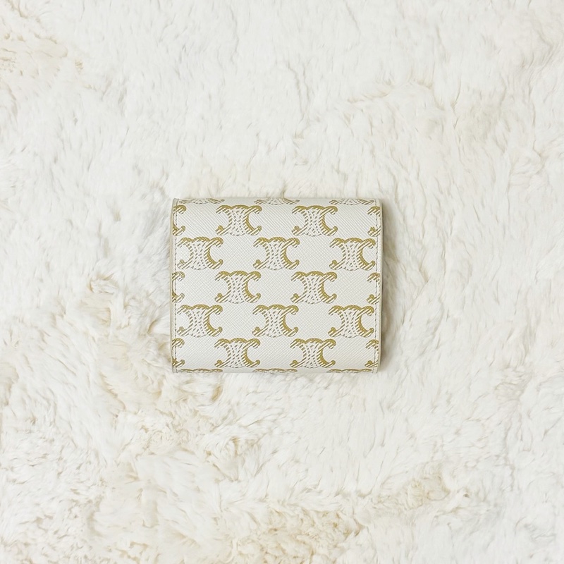 Celine 白老花凱旋門三折短夾-1