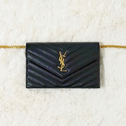 Saint Laurent YSL WOC 魚子醬 19cm 黑金
