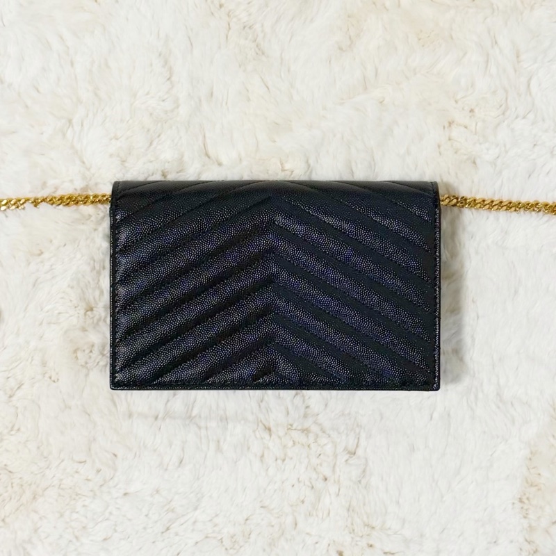 Saint Laurent YSL WOC 魚子醬 19cm 黑金-1