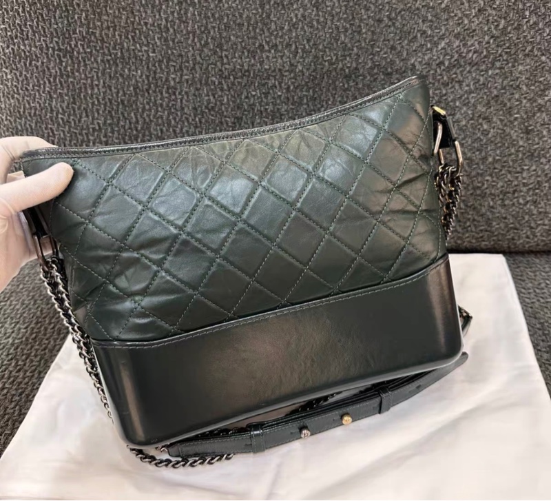 【96新 ✨ 全網最低價！】 Chanel香奈兒 墨綠色 流浪包 中號 男女可用（下單前先詢問庫存❗️）-5