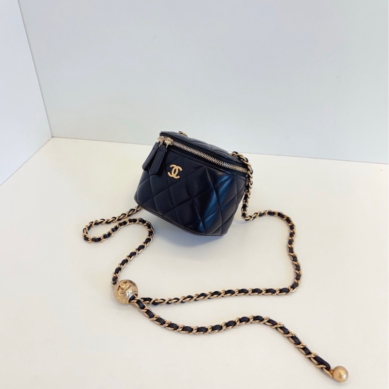 ✨Chanel 黑金鏈條盒子包 金球扣有調節功能 99新🖤-4