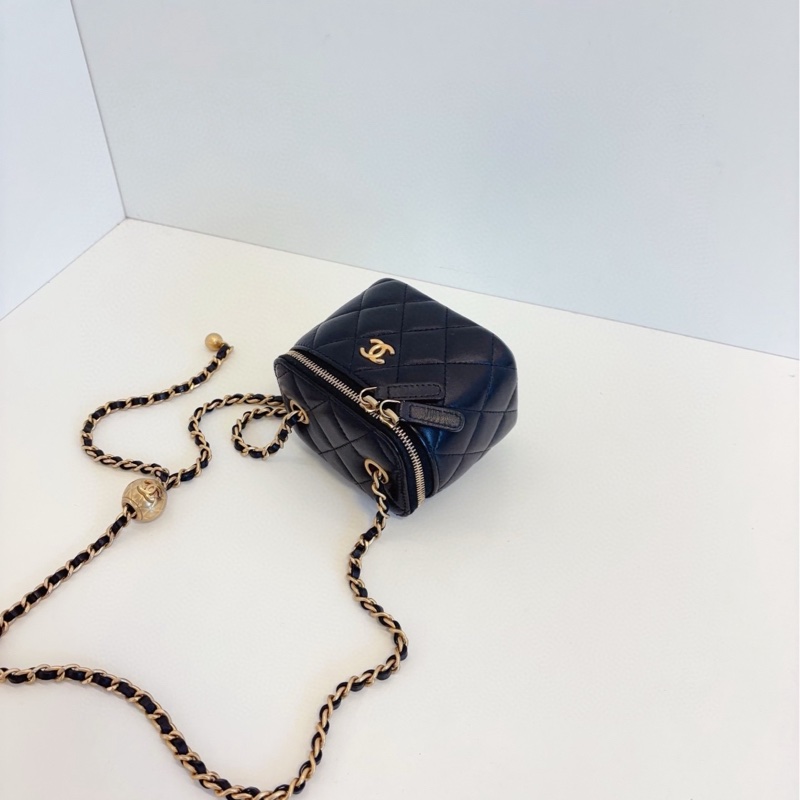 ✨Chanel 黑金鏈條盒子包 金球扣有調節功能 99新🖤-5