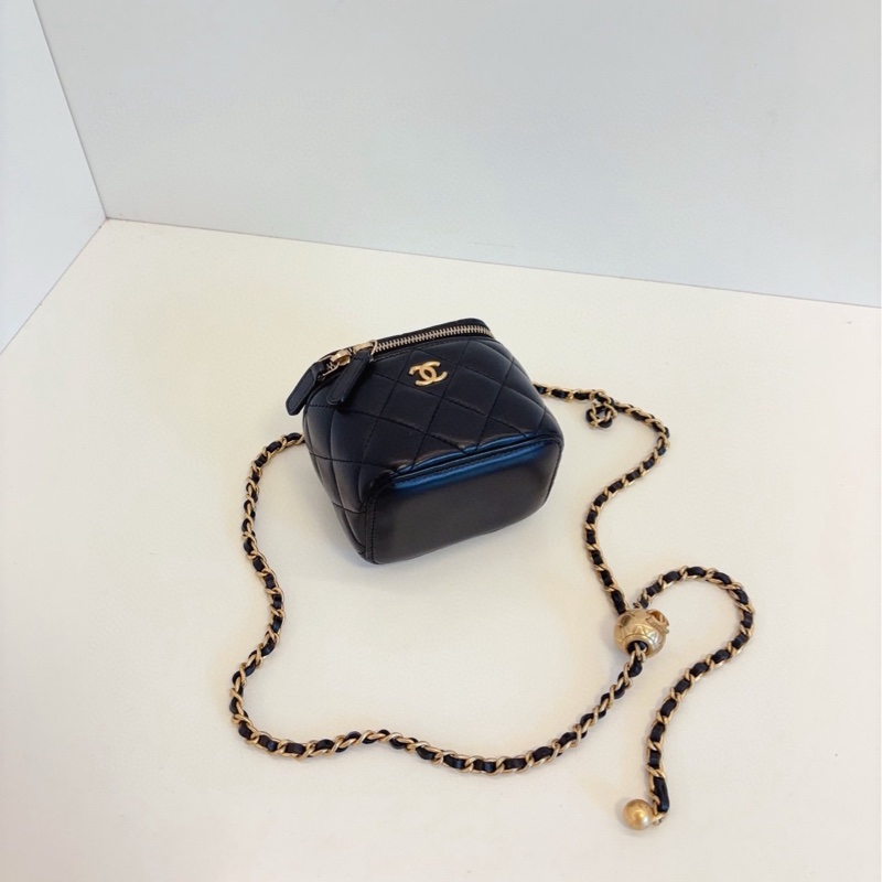 ✨Chanel 黑金鏈條盒子包 金球扣有調節功能 99新🖤-6