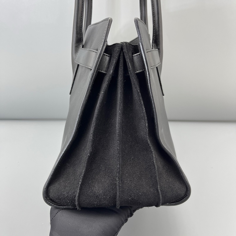 97新 二手YSL風琴手提包中號黑色/33*23*16cm-1