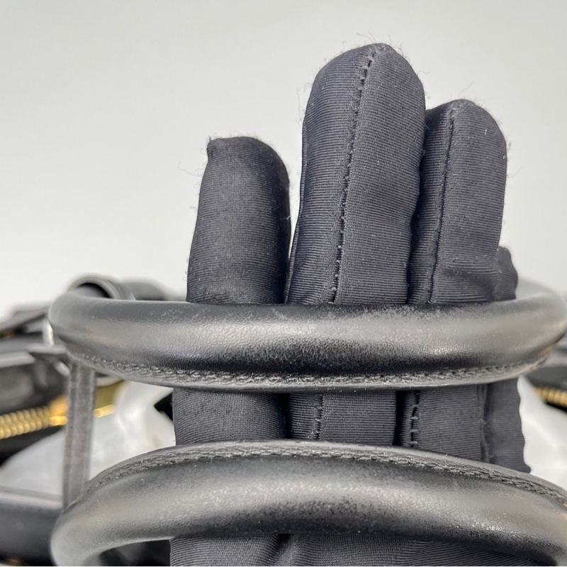 97新 二手YSL風琴手提包中號黑色/33*23*16cm-9