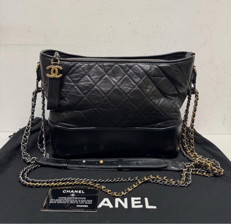 【97新 ✨ 全網最低價！】 CHANEL 香奈兒 Gabrielle流浪 黑金 中號鏈條包（下單前先詢問庫存❗️）-3