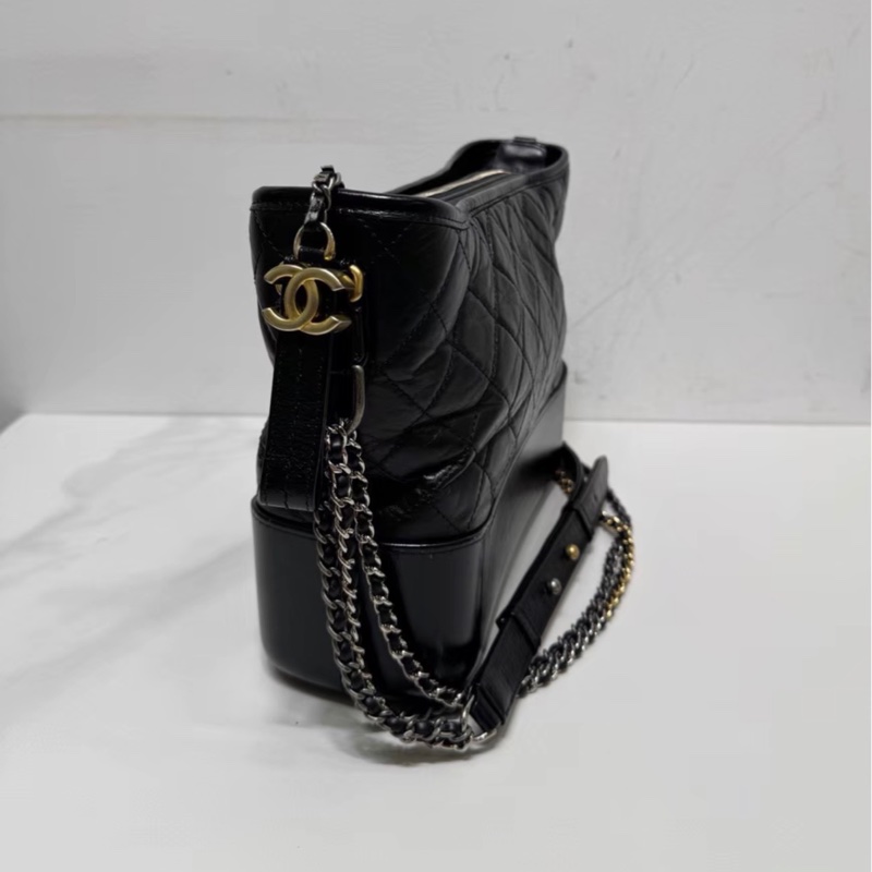 【97新 ✨ 全網最低價！】 CHANEL 香奈兒 Gabrielle流浪 黑金 中號鏈條包（下單前先詢問庫存❗️）-5