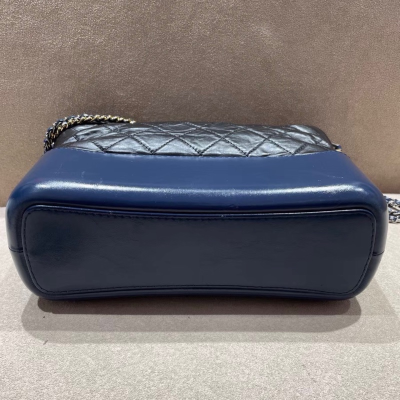 【95新 ✨ 全網最低價！】 CHANEL 香奈兒 流浪包 黑拼藍 金扣 中號鏈條包（下單前先詢問庫存❗️）-10