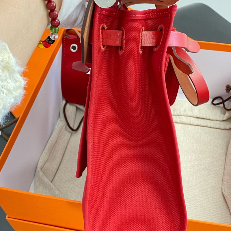98新Hermes/愛馬仕 Herbag31紅色銀扣Y刻-3