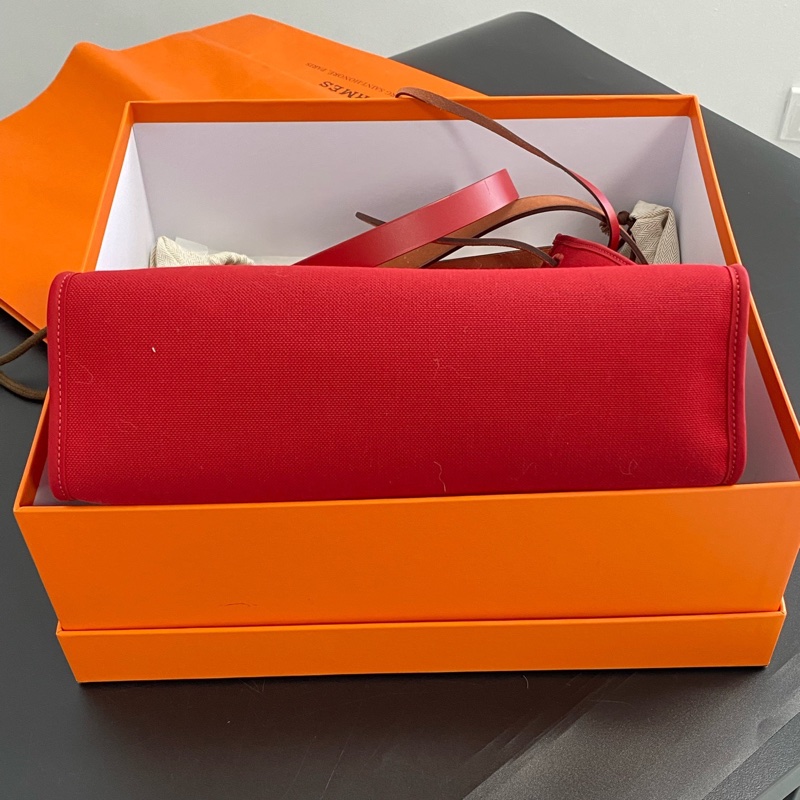 98新Hermes/愛馬仕 Herbag31紅色銀扣Y刻-4