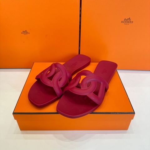 全新❤️Hermes/愛馬仕 Aloha豬鼻子拖鞋 玫粉色 40碼