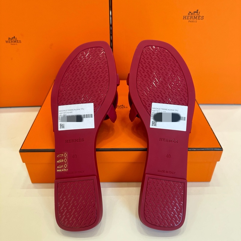 全新❤️Hermes/愛馬仕 Aloha豬鼻子拖鞋 玫粉色 40碼-2