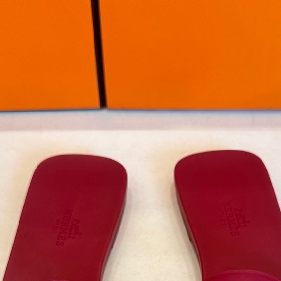 全新❤️Hermes/愛馬仕 Aloha豬鼻子拖鞋 玫粉色 40碼-4