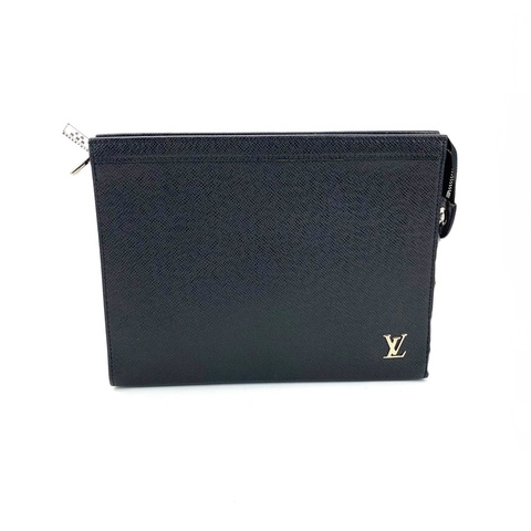 99新❤️ LV/路易威登 黑色全皮手拿包 尺寸27/21 芯片 公價10500