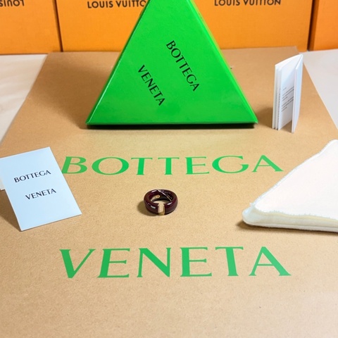 🎁全新盒裝 BV Bottega Veneta 葆蝶家 925純銀 咖啡色 琺瑯 戒指