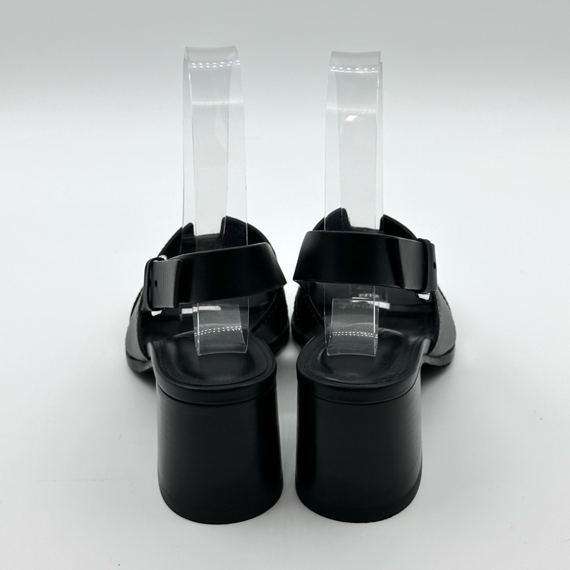 99新 ❤️Hermes/愛馬仕 Elbe漫畫線H高跟涼鞋 37碼-5