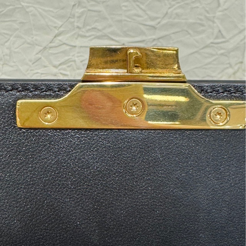 98新❤️赛琳Celine凯旋门全皮腋下包黑色-8